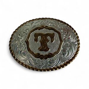 Vintage Crumrine Cowboy Belt Buckle